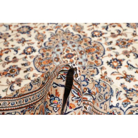 Tappeto Kashan Persia bianco grigio 198x303