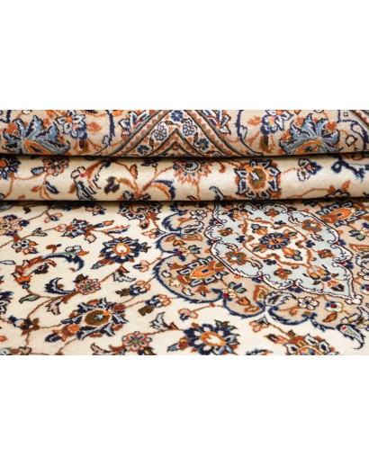 Tappeto Kashan Persia bianco grigio 198x303