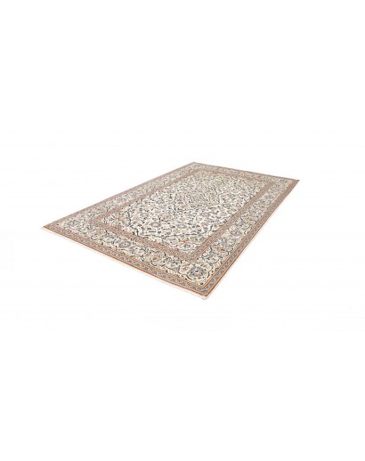 Tappeto Kashan Persia bianco azzurro 200x304