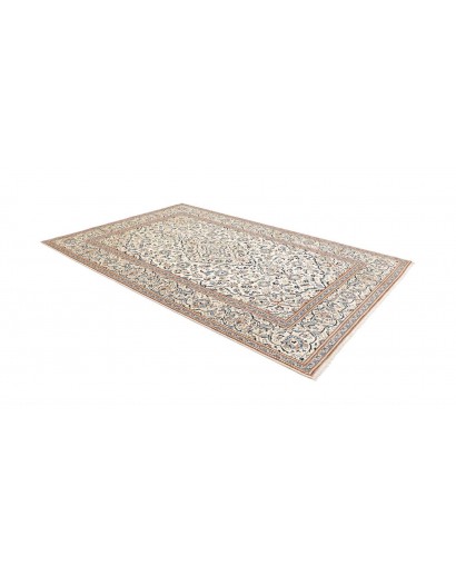 Tappeto Kashan Persia bianco azzurro 200x304