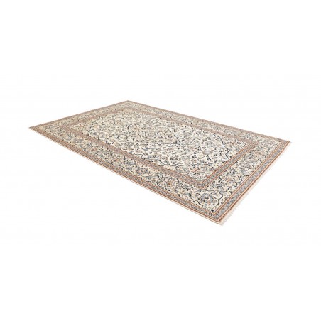 Tappeto Kashan Persia bianco azzurro 200x304