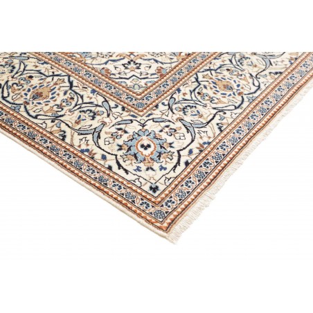 Tappeto Kashan Persia bianco azzurro 200x304