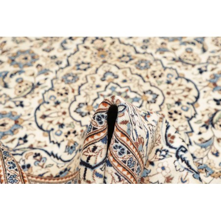 Tappeto Kashan Persia bianco azzurro 200x304