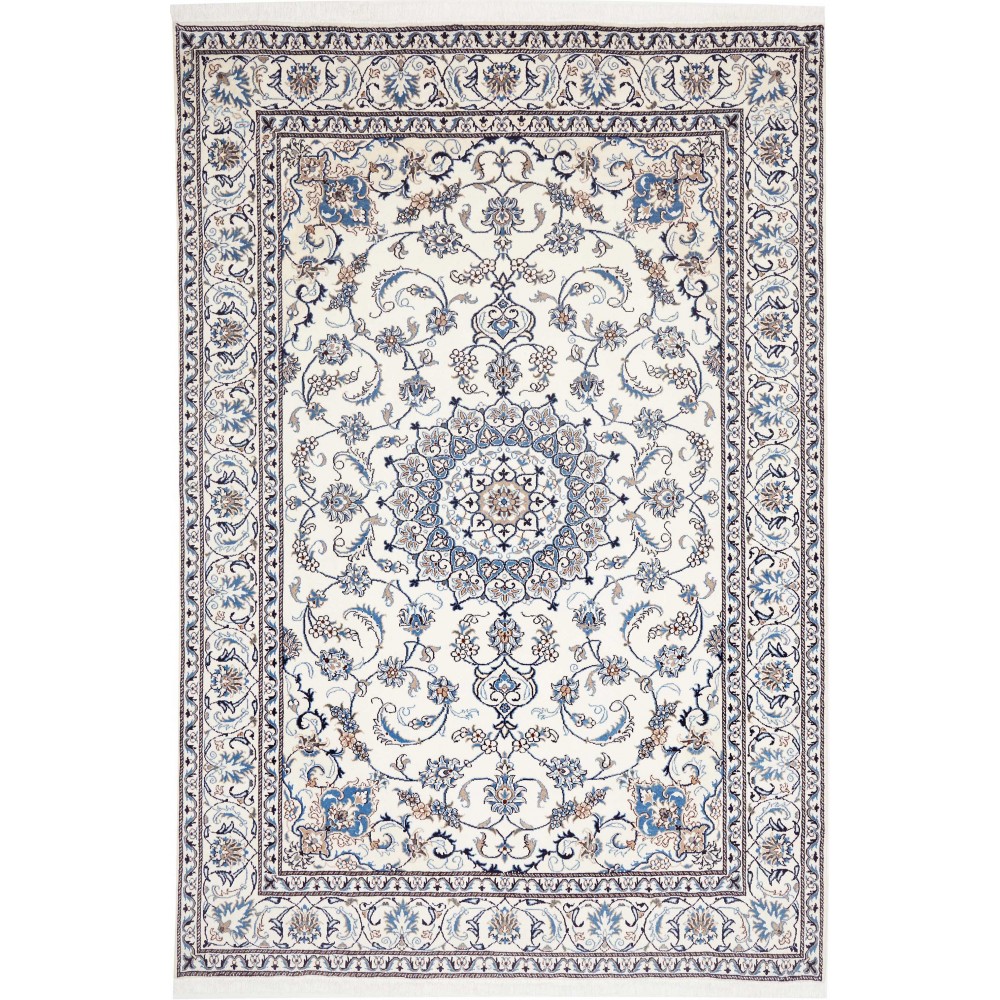 Tappeto Nain Kashmar Persia grigio 198x295