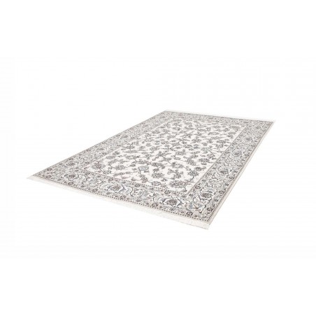Tappeto Nain Kashmar Persia bianco grigio 200x295