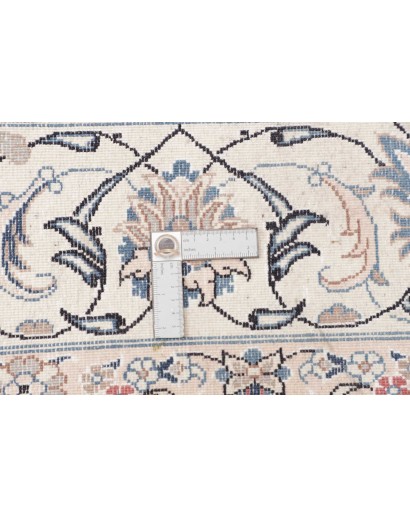 Tappeto Nain Kashmar Persia bianco grigio 200x295
