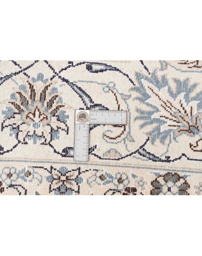 Tappeto Nain Kashmar Persia bianco grigio 195x306
