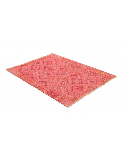 Tappeto Kilim Afghanistan rosso marrone 109x144