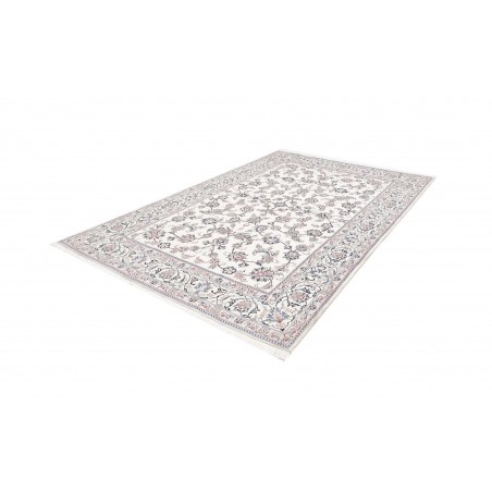 Tappeto Nain Kashmar Persia bianco grigio 197x303