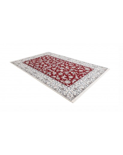 Tappeto Nain Kashmar Persia bianco grigio 195x300