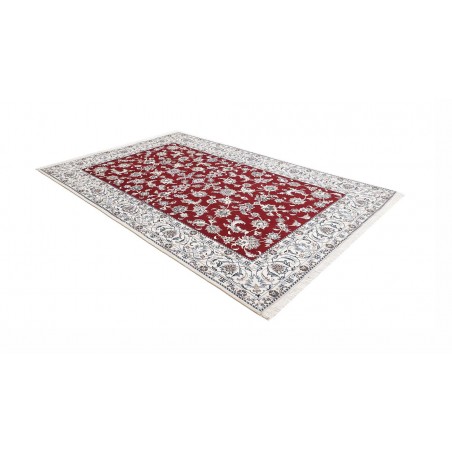Tappeto Nain Kashmar Persia bianco grigio 195x300