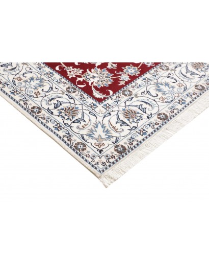 Tappeto Nain Kashmar Persia bianco grigio 195x300