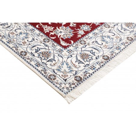 Tappeto Nain Kashmar Persia bianco grigio 195x300