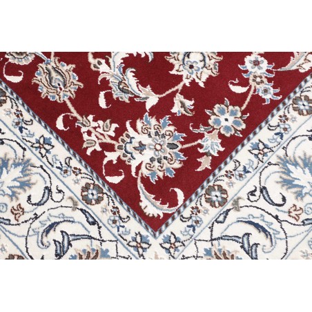 Tappeto Nain Kashmar Persia bianco grigio 195x300