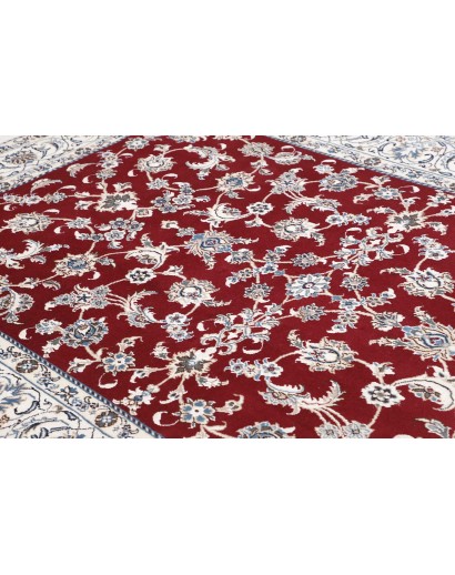 Tappeto Nain Kashmar Persia bianco grigio 195x300