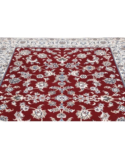 Tappeto Nain Kashmar Persia bianco grigio 195x300