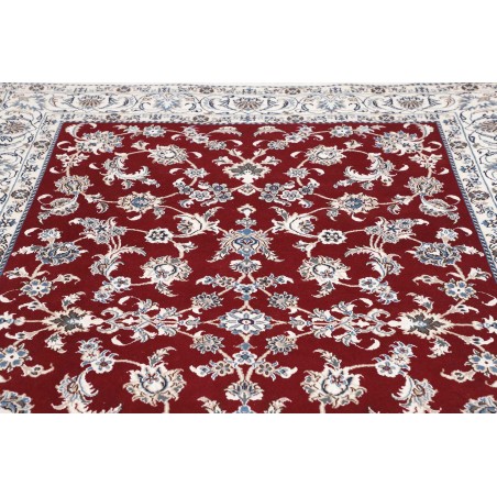 Tappeto Nain Kashmar Persia bianco grigio 195x300