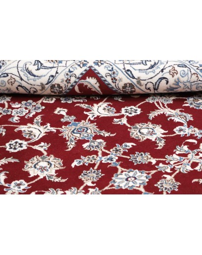 Tappeto Nain Kashmar Persia bianco grigio 195x300