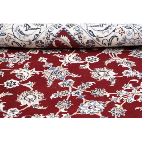 Tappeto Nain Kashmar Persia bianco grigio 195x300