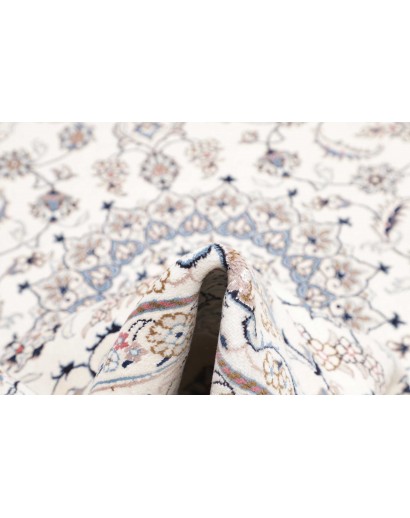 Tappeto Nain Kashmar Persia bianco marrone 198x295