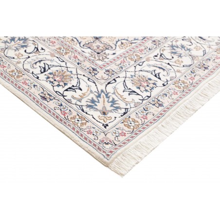 Tappeto Nain Kashmar Persia bianco grigio 195x300