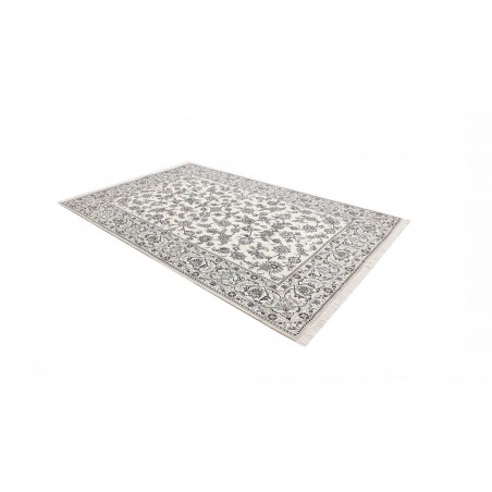 Tappeto Nain Kashmar Persia bianco grigio 194x302