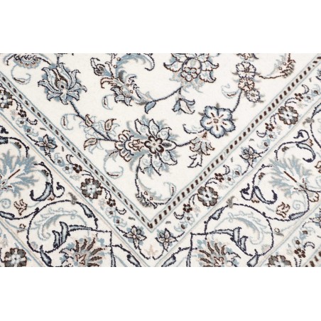 Tappeto Nain Kashmar Persia bianco grigio 194x302