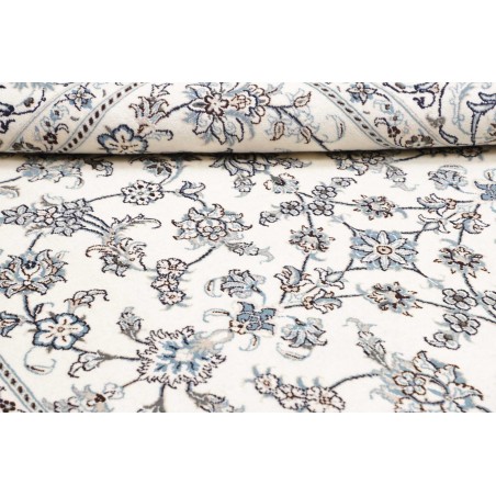Tappeto Nain Kashmar Persia bianco grigio 194x302