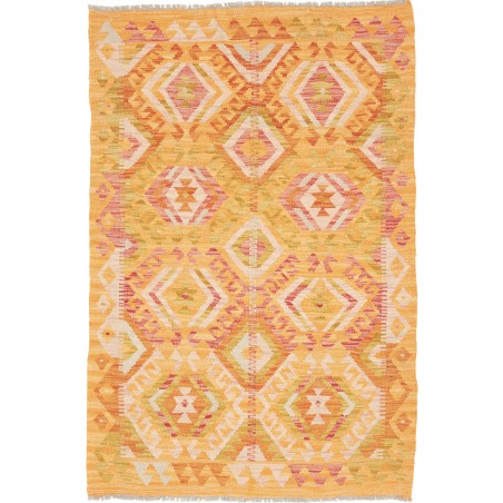 Tappeto Kilim Afghanistan marrone arancione 96x142