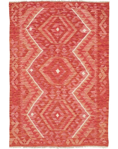 Tappeto Kilim Afghanistan rosso 102x147