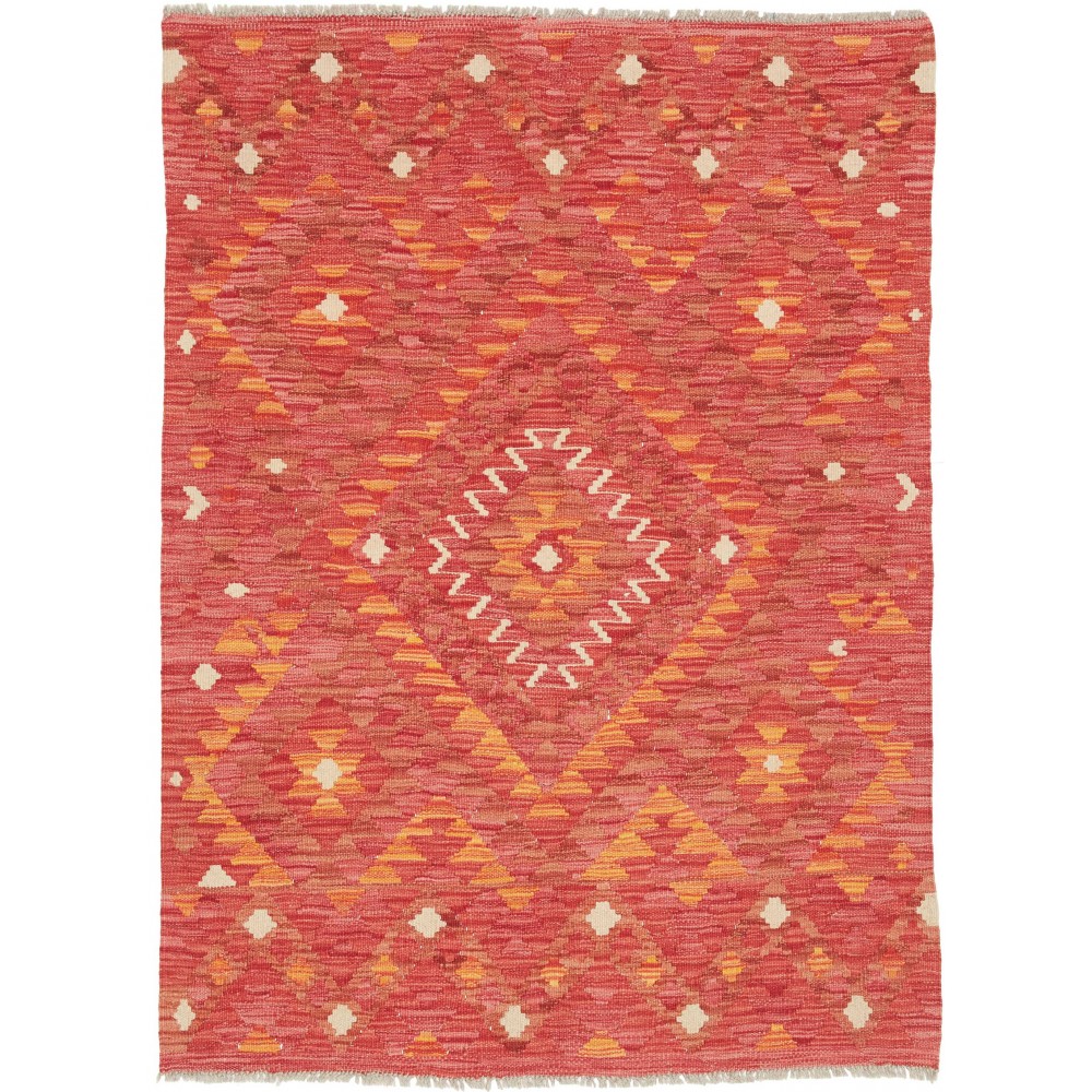 Tappeto Kilim Afghanistan rosso 106x144