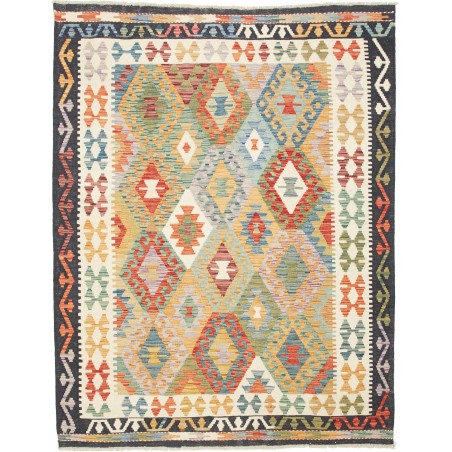 Tappeto Kilim Afghanistan marrone grigio 159x201