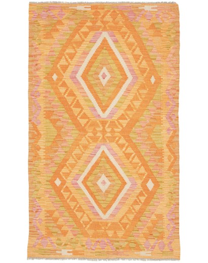Tappeto Kilim Afghanistan marrone beige 98x165