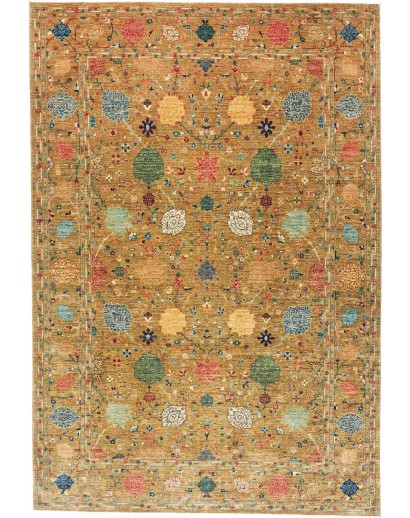 Tappeto Shahi Fine Pakistan arancione grigio 207x302