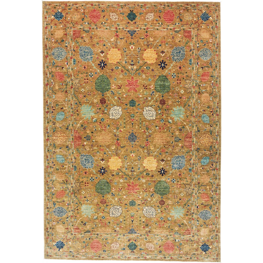 Tappeto Shahi Fine Pakistan arancione grigio 207x302