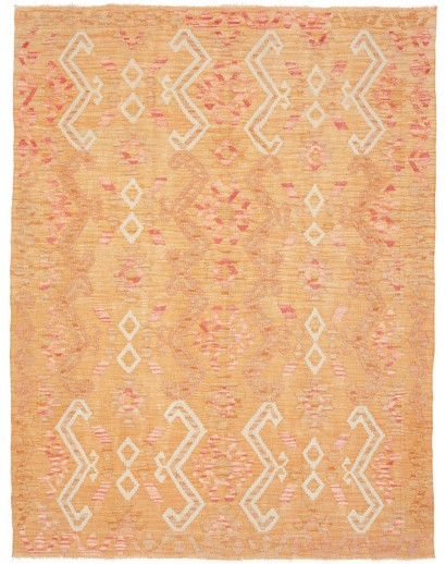 Tappeto Kilim Afghanistan marrone giallo 155x201