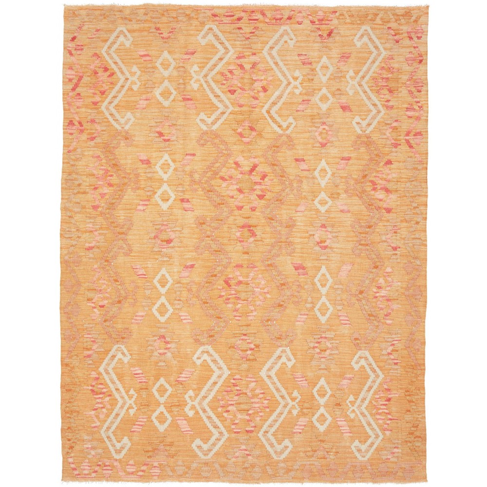 Tappeto Kilim Afghanistan marrone giallo 155x201