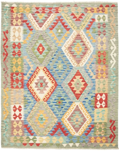 Tappeto Kilim Afghanistan marrone beige 155x195