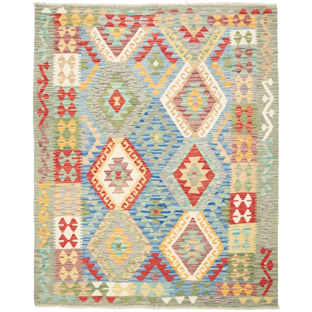 Tappeto Kilim Afghanistan marrone beige 155x195