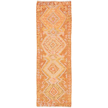 Tappeto Kilim Afghanistan arancione beige 60x186