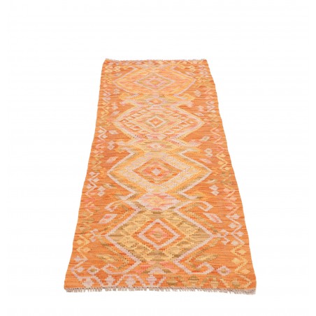 Tappeto Kilim Afghanistan arancione beige 60x186