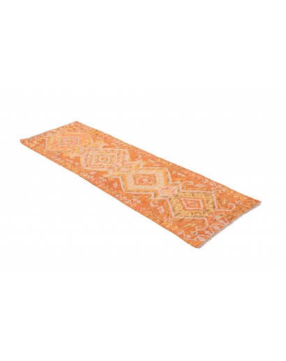 Tappeto Kilim Afghanistan arancione beige 60x186