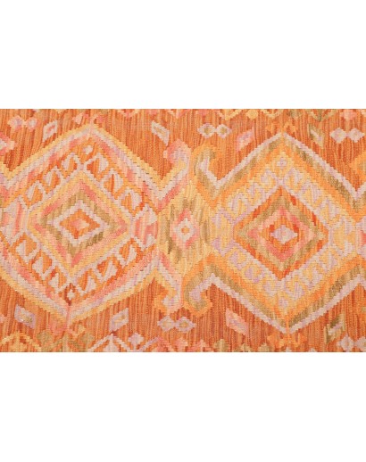 Tappeto Kilim Afghanistan arancione beige 60x186