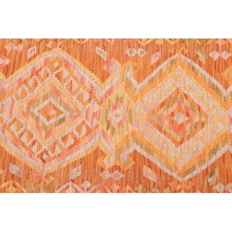 Tappeto Kilim Afghanistan arancione beige 60x186