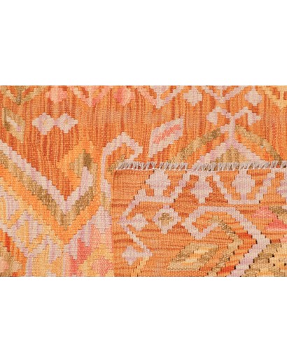 Tappeto Kilim Afghanistan arancione beige 60x186