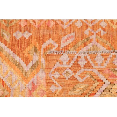 Tappeto Kilim Afghanistan arancione beige 60x186