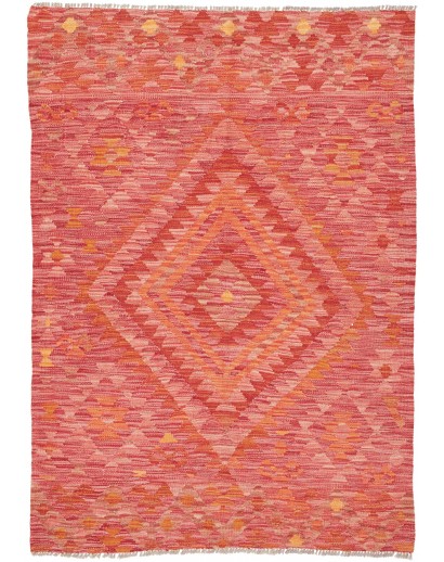 Tappeto Kilim Afghanistan rosso 106x150