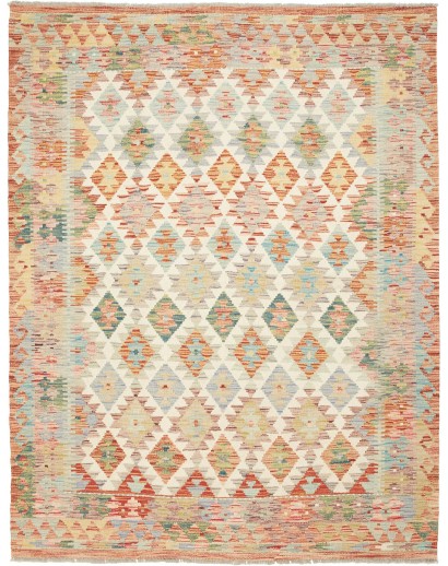 Tappeto Kilim Afghanistan beige marrone 153x200