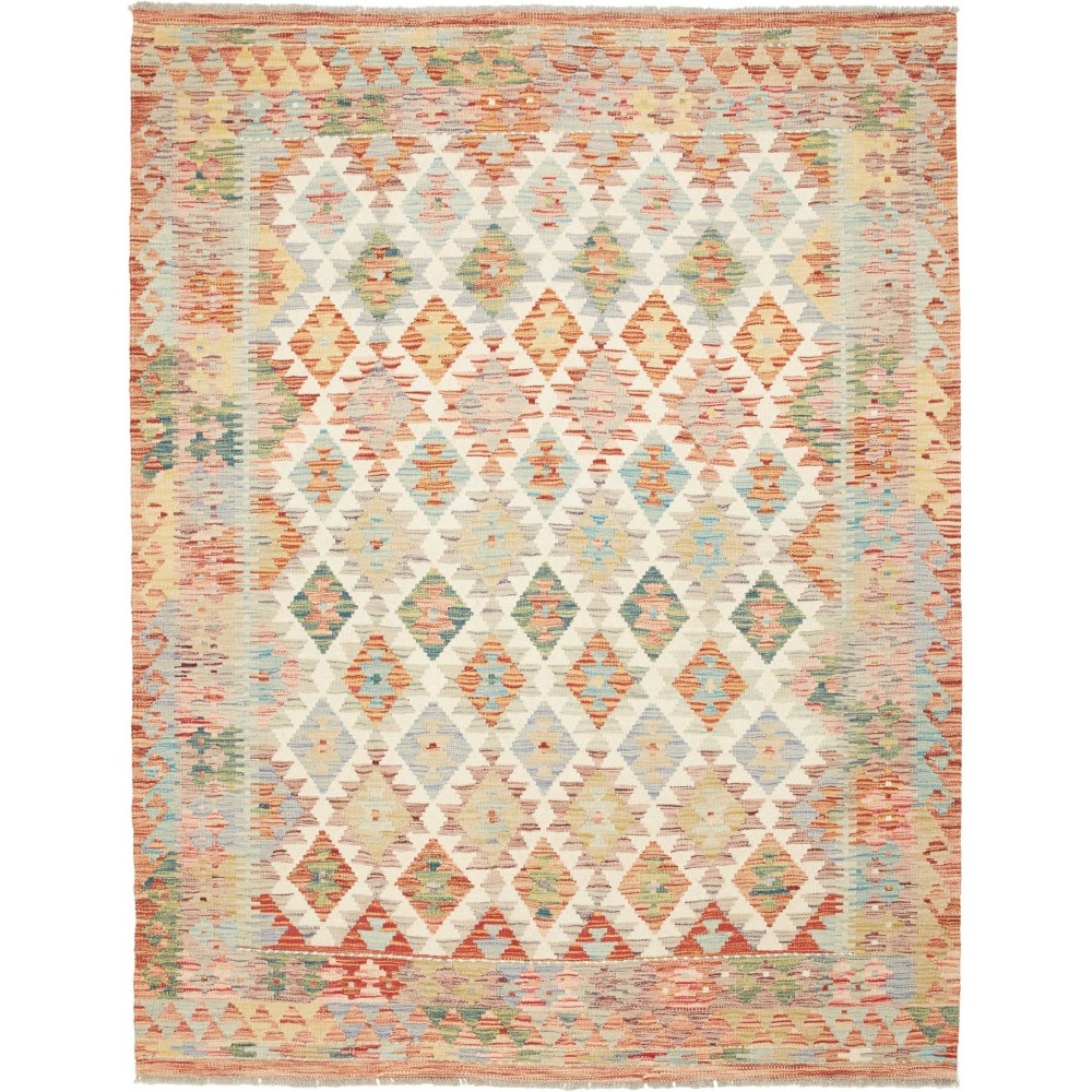 Tappeto Kilim Afghanistan beige marrone 153x200