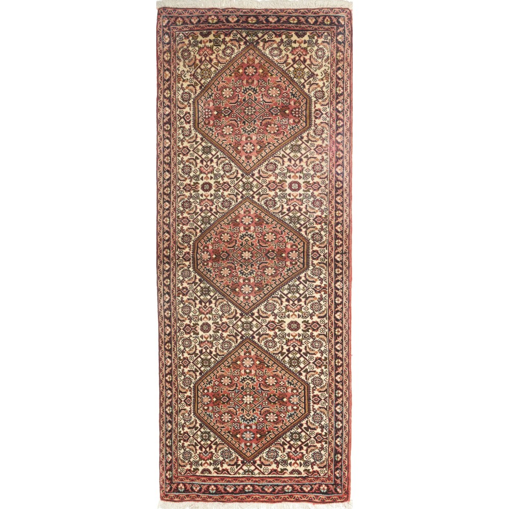 Tappeto Bidjar Persia azzurro arancione 63x158